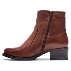 Orvieto Tan Leather Ankle Boots<Carl Scarpa Shop