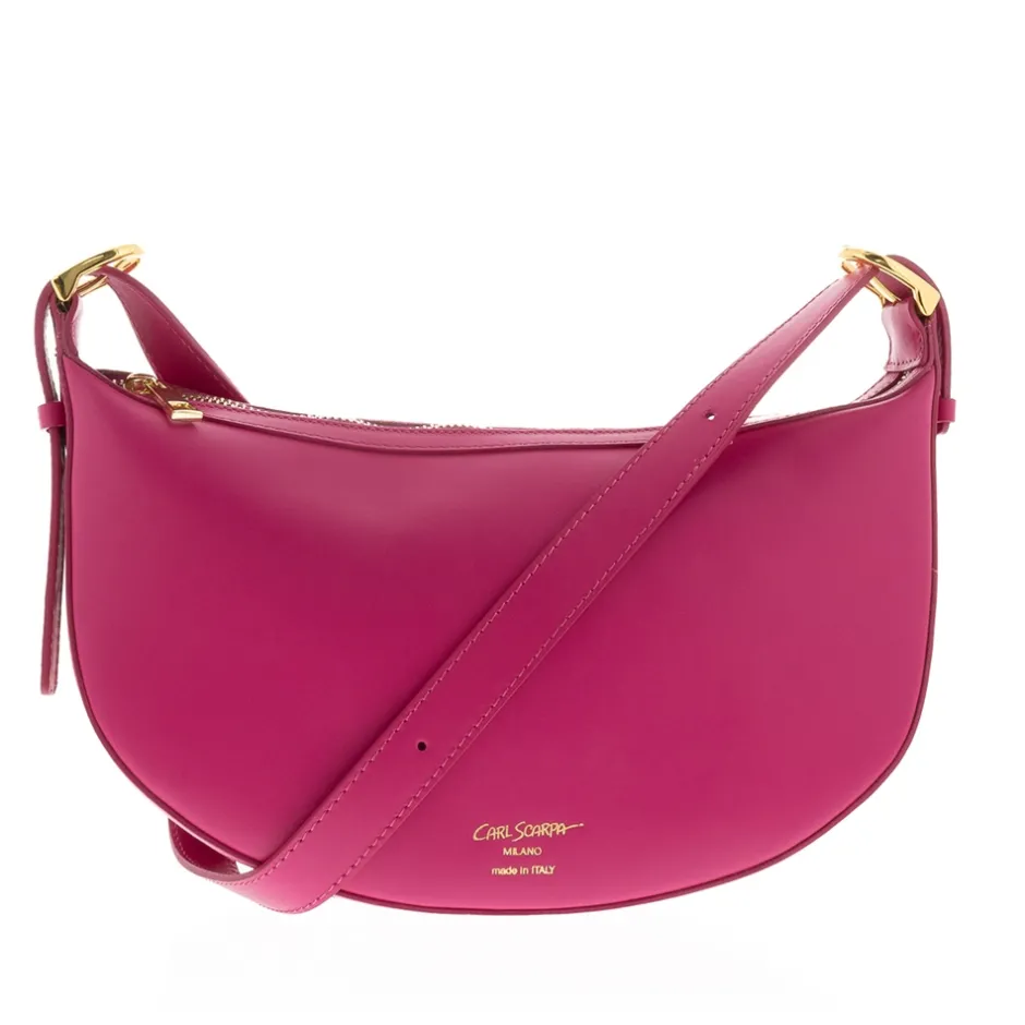 Osoppo Fuchsia Leather Shoulder Bag<Carl Scarpa Best