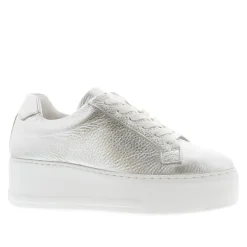 Padova Silver Leather Platform Trainers<Carl Scarpa Best Sale