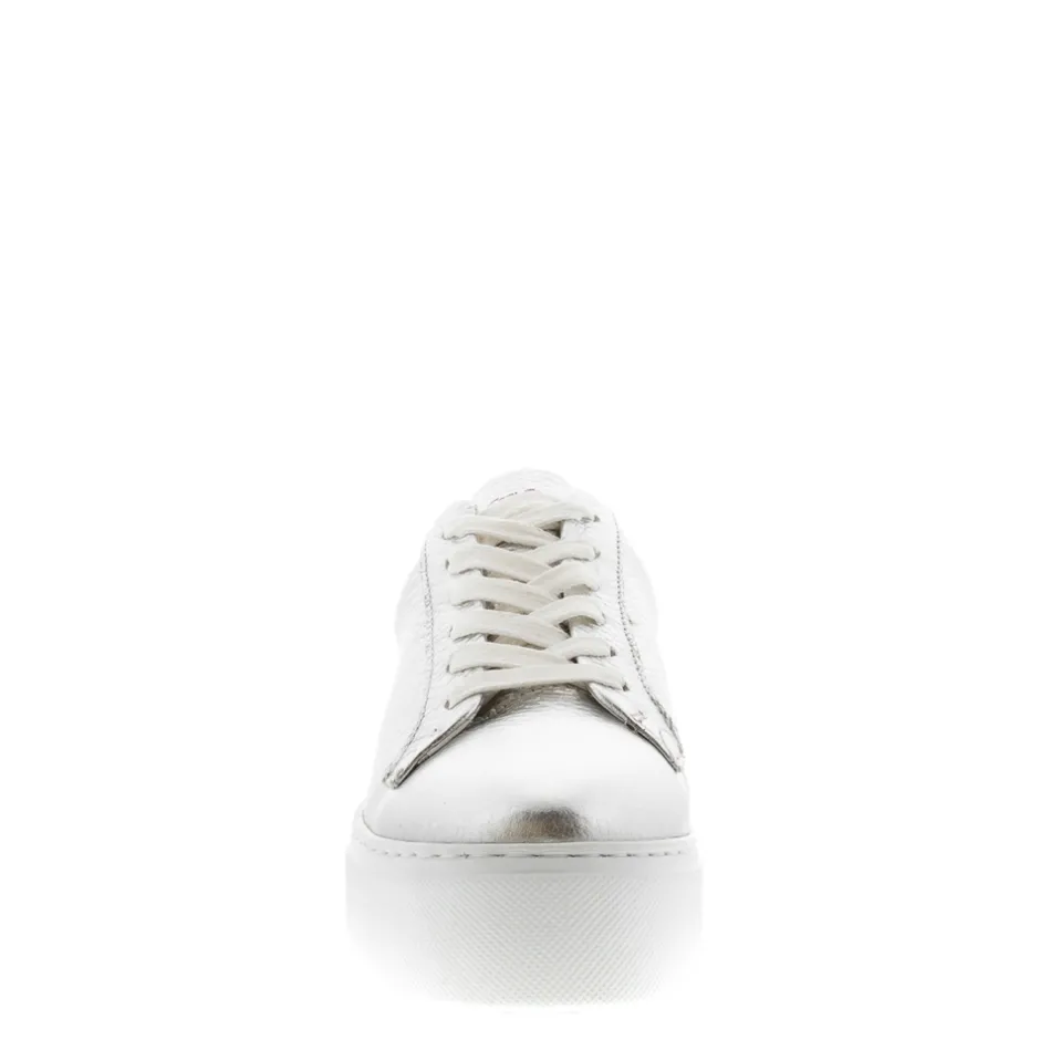Padova Silver Leather Platform Trainers<Carl Scarpa Best Sale