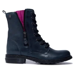 Paulette Navy Pink Leather Ankle Boots<Carl Scarpa Clearance