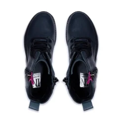 Paulette Navy Pink Leather Ankle Boots<Carl Scarpa Clearance