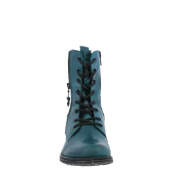 Paulette Teal Lace-Up Ankle Boots<Carl Scarpa Shop