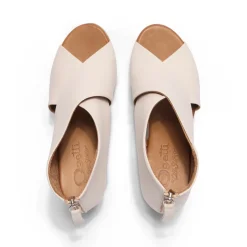 Piacere Off-White Leather Crossover Sandals<Carl Scarpa Online