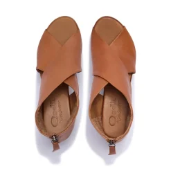 Piacere Tan Leather Crossover Sandals<Carl Scarpa Best Sale