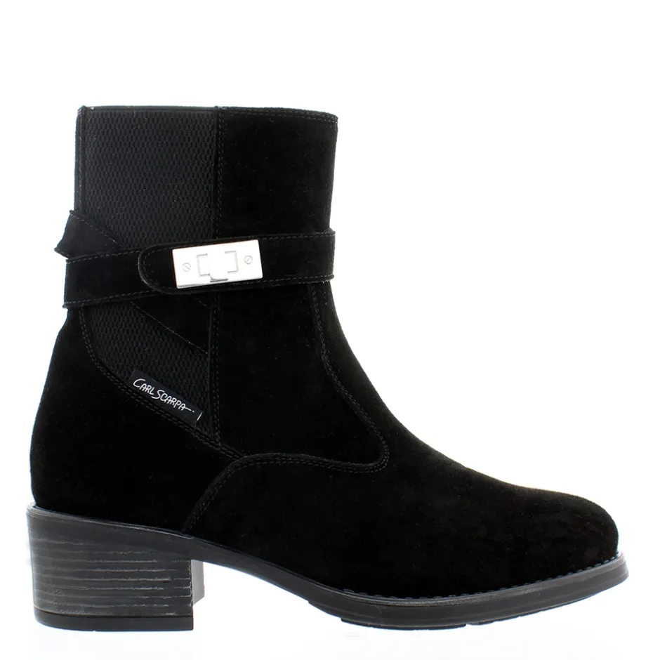 Pollenzo Black Suede Ankle Boots<Carl Scarpa Fashion