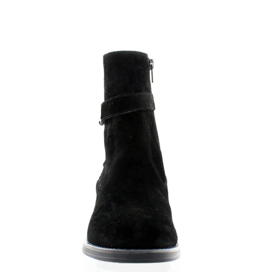 Pollenzo Black Suede Ankle Boots<Carl Scarpa Fashion