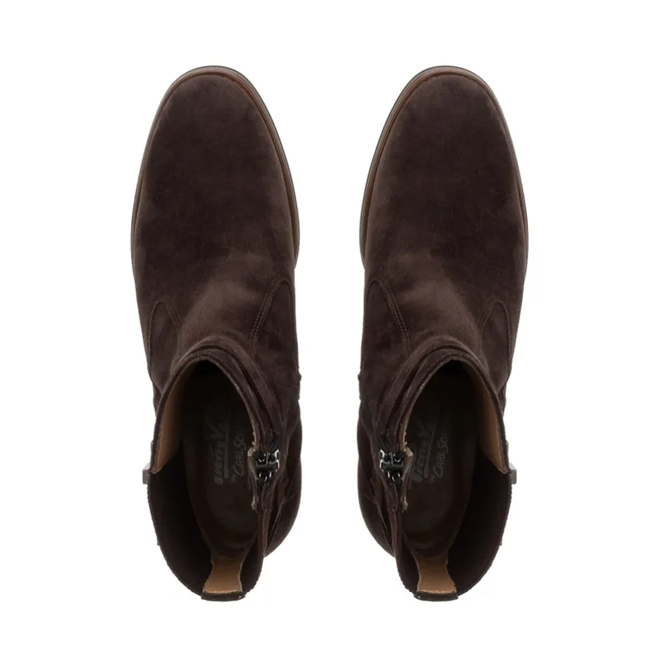Pollenzo Brown Suede Ankle Boots<Carl Scarpa Shop