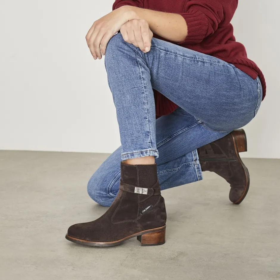 Pollenzo Brown Suede Ankle Boots<Carl Scarpa Shop