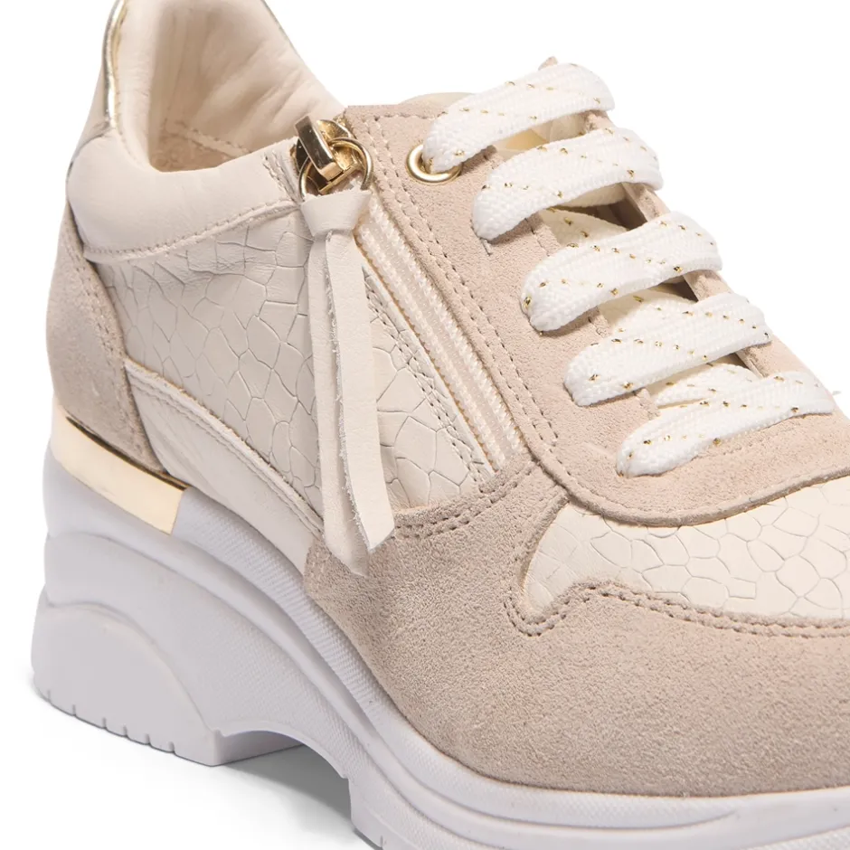 Robyn Cream Leather Chunky Trainers<Carl Scarpa Online
