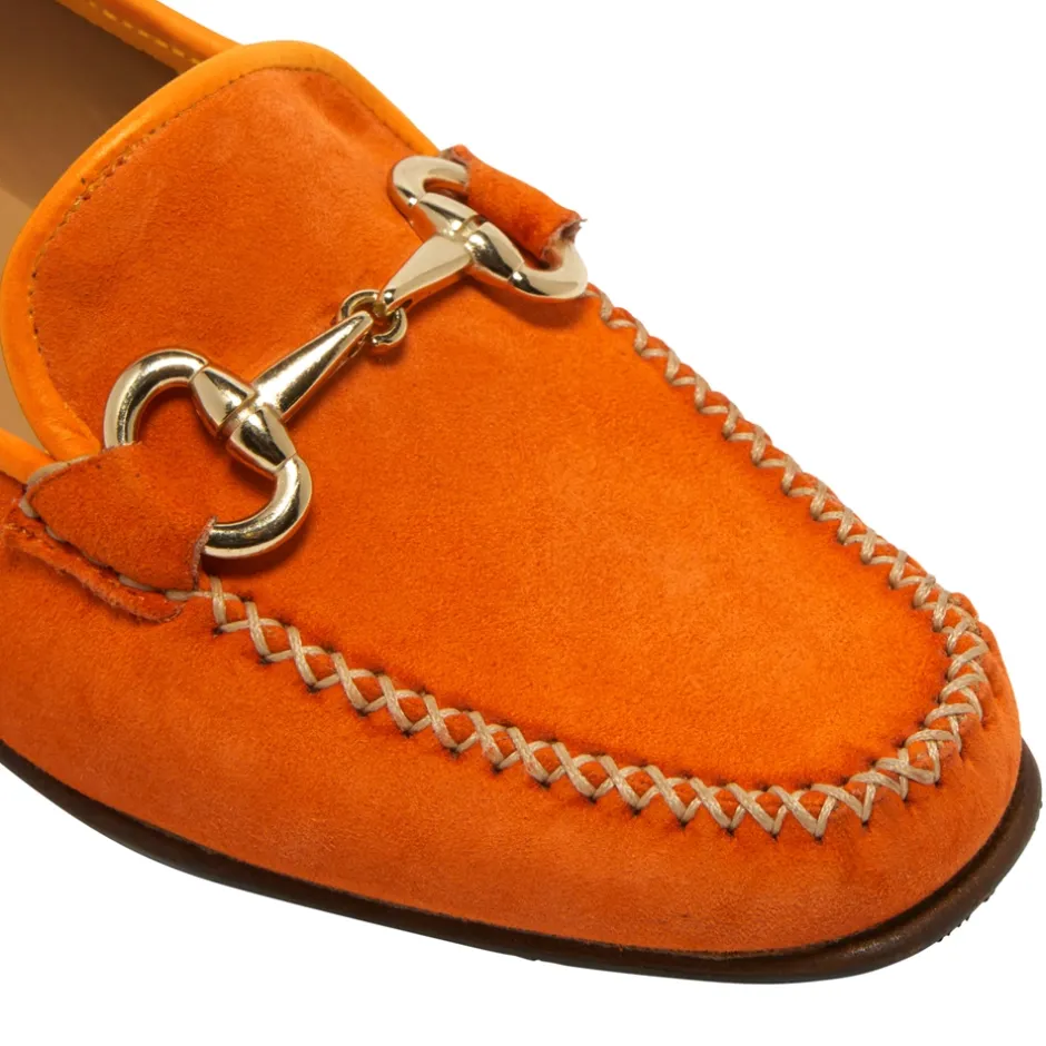 Rochette Orange Suede Snaffle Loafers<Carl Scarpa Online