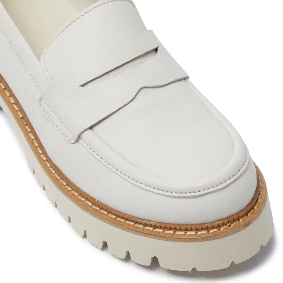 Rolita Off White Leather Loafers<Carl Scarpa Cheap