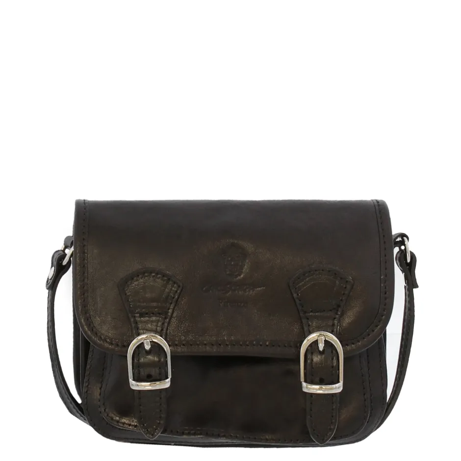 Rosario Black Italian Leather Satchel<Carl Scarpa Best Sale