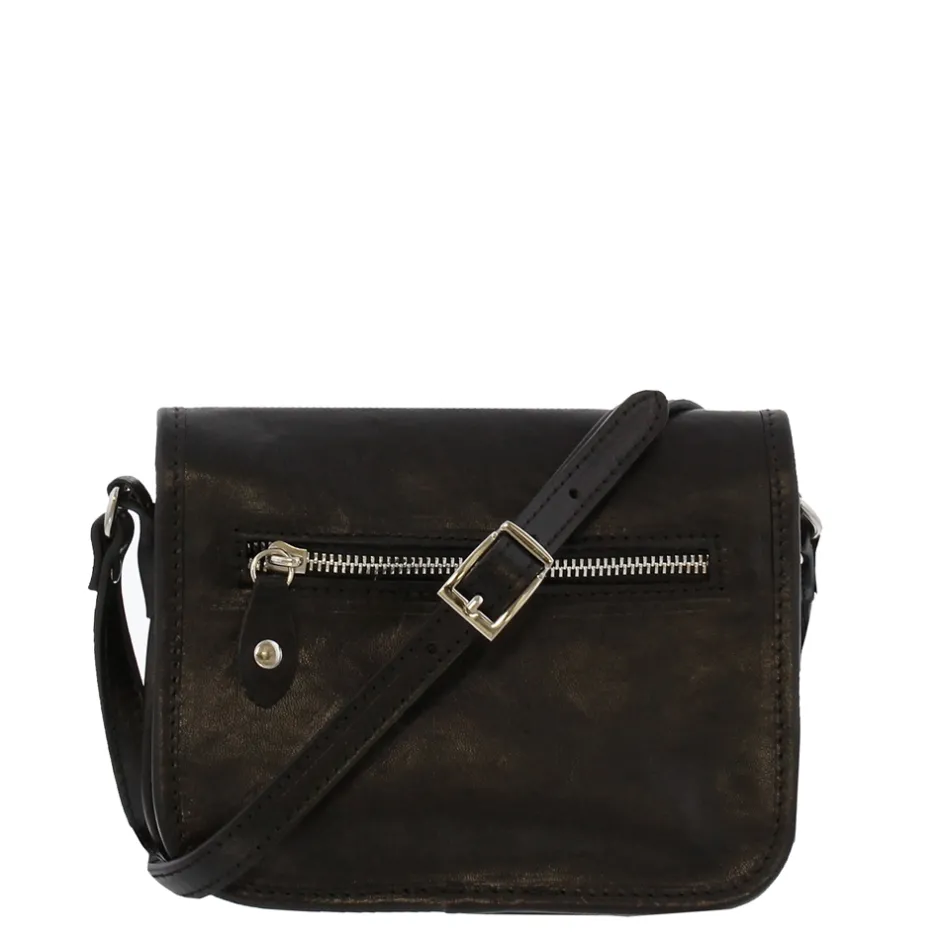Rosario Black Italian Leather Satchel<Carl Scarpa Best Sale
