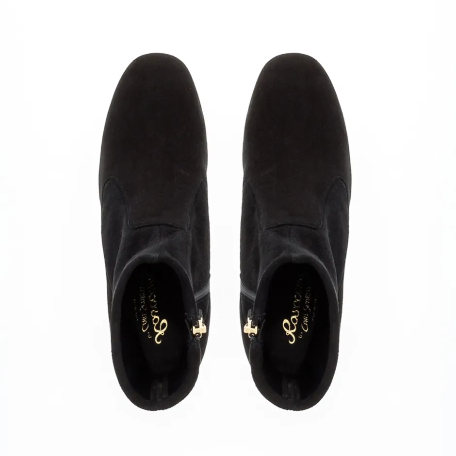 Rose Black Suede Ankle Boots<Carl Scarpa New