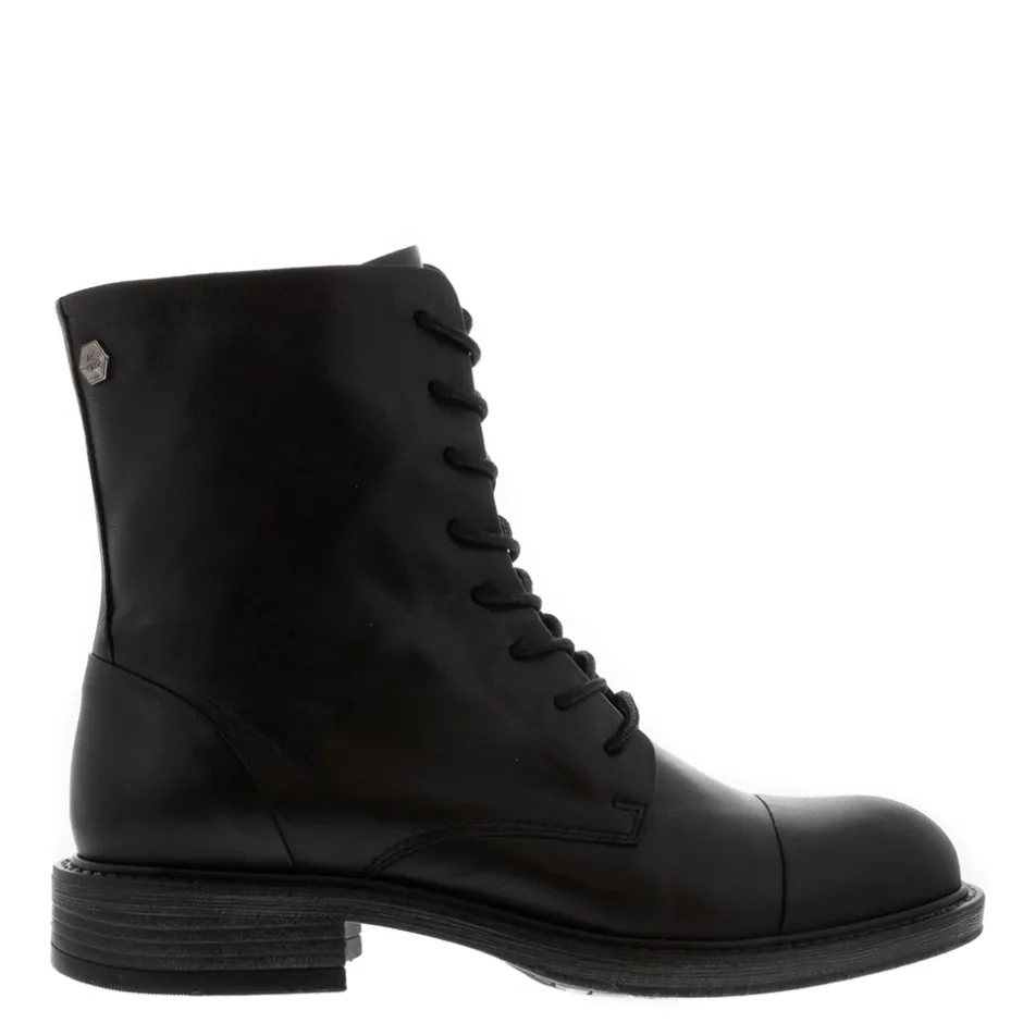 Rosemarie Black Leather Lace Up Ankle Boots<Carl Scarpa Sale