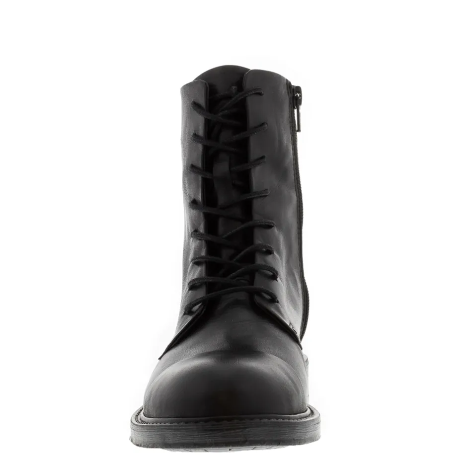 Rosemarie Black Leather Lace Up Ankle Boots<Carl Scarpa Sale