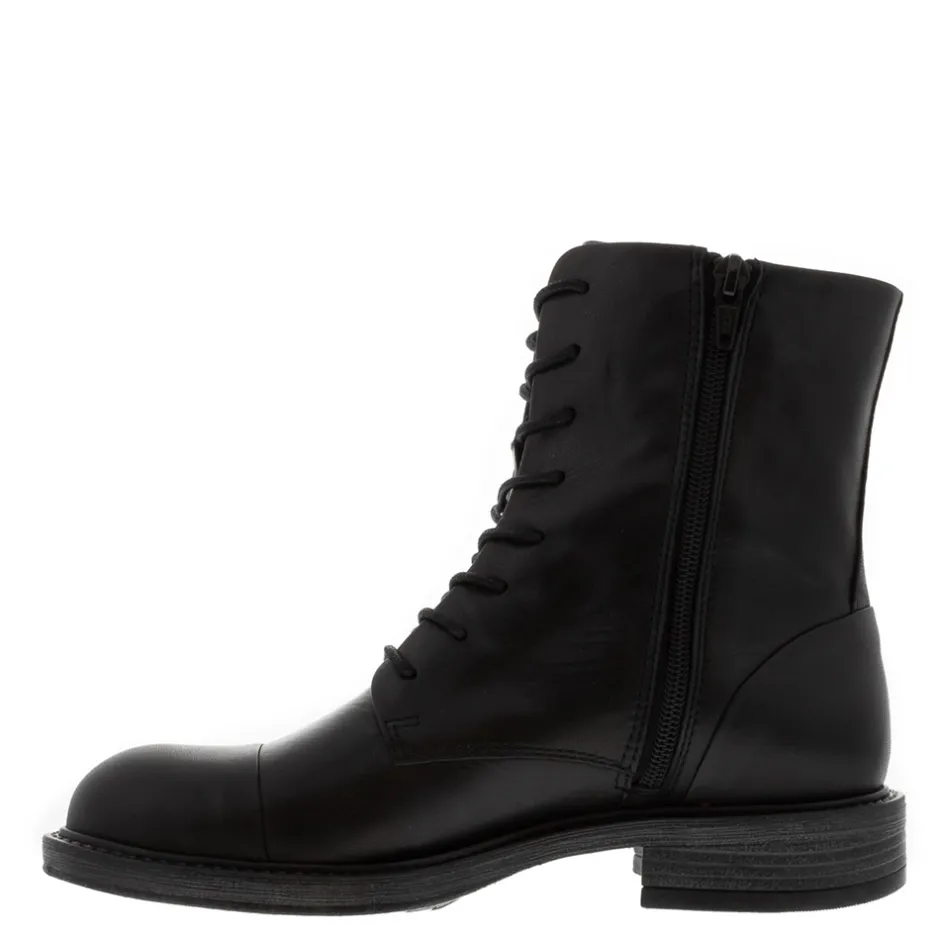 Rosemarie Black Leather Lace Up Ankle Boots<Carl Scarpa Sale