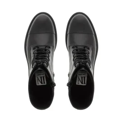 Rosemarie Black Leather Lace Up Ankle Boots<Carl Scarpa Sale