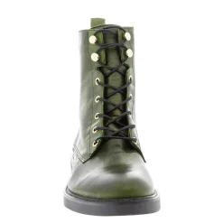 Roux Green Leather Lace Up Ankle Boots<Carl Scarpa Cheap