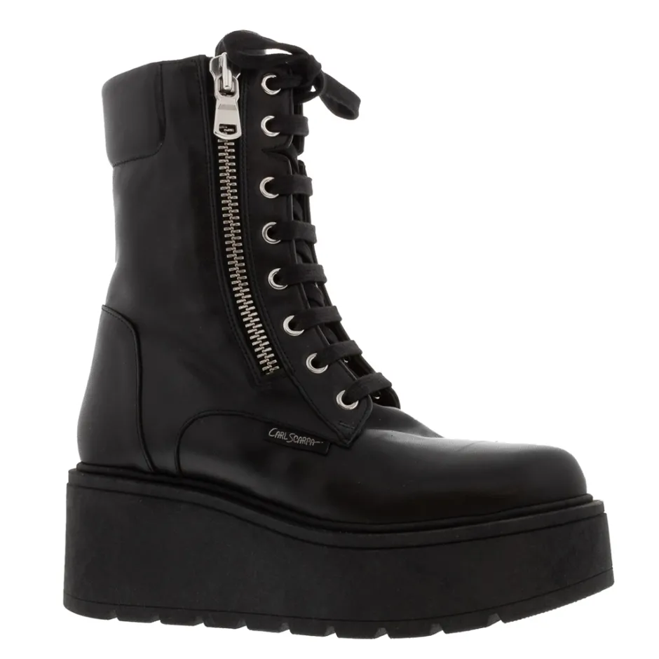 Sabbati Black Leather Ankle Boots<Carl Scarpa Cheap