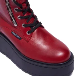 Sabbati Red Leather Ankle Boots<Carl Scarpa Cheap