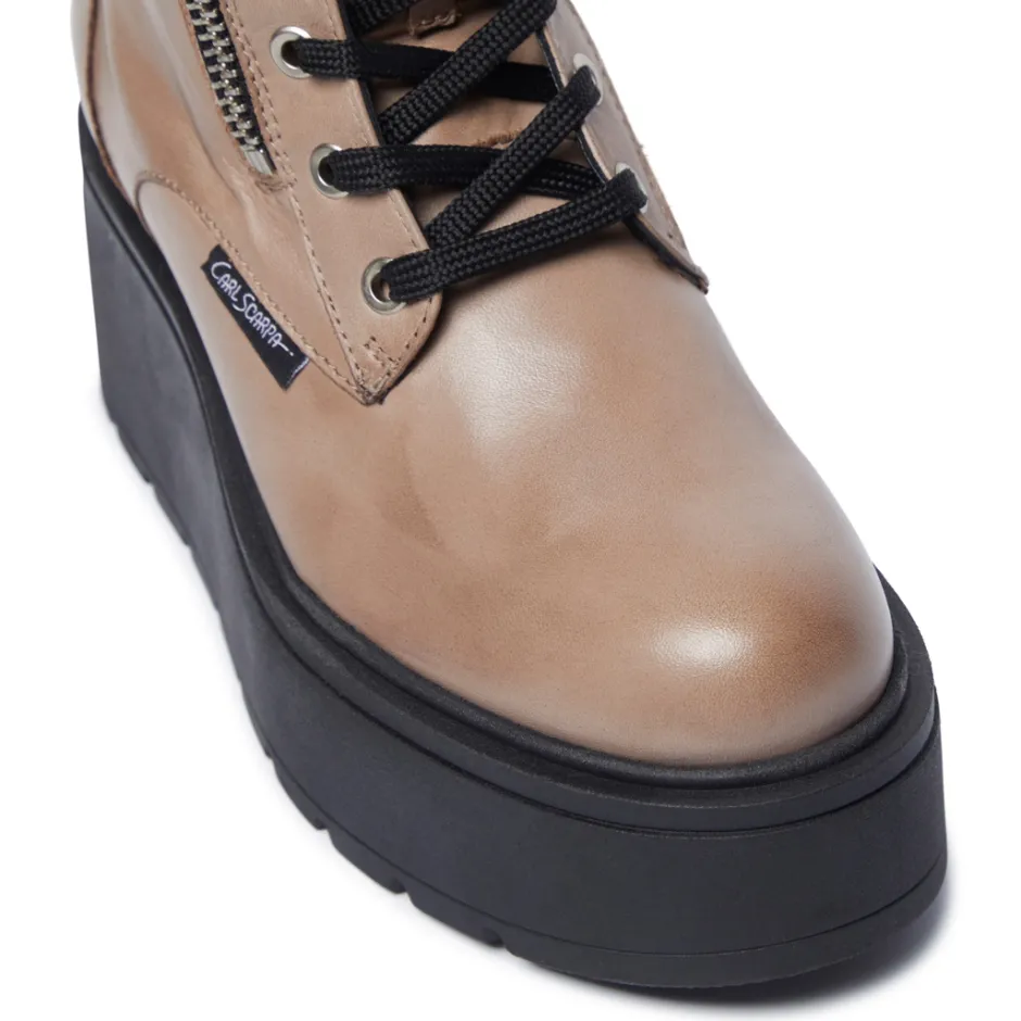 Sabbati Taupe Leather Ankle Boots<Carl Scarpa Sale