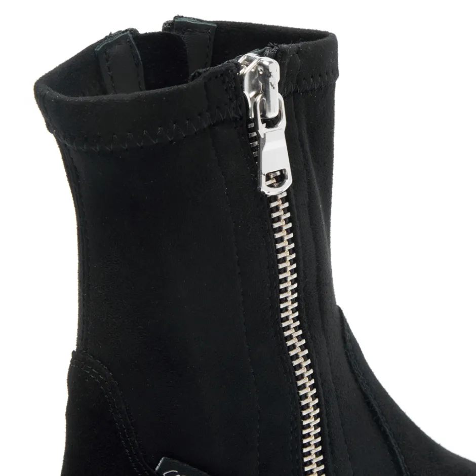 Saluzzo Black Suede Ankle Boots<Carl Scarpa Online