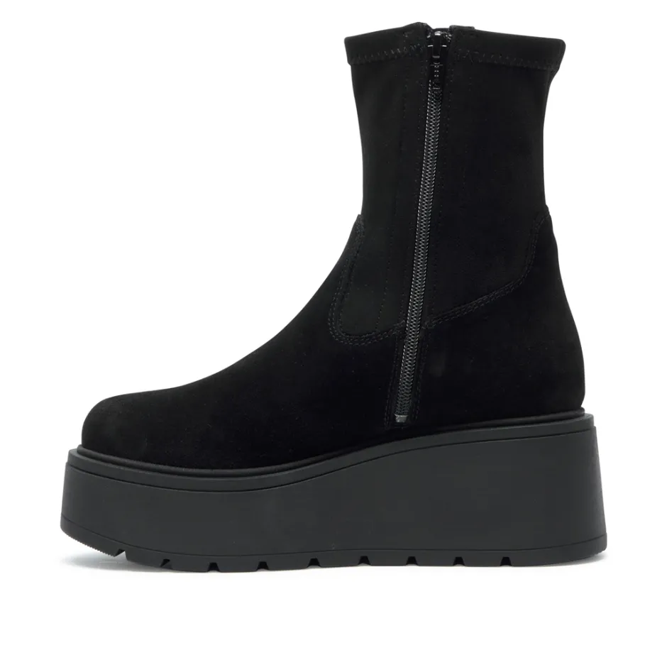 Saluzzo Black Suede Ankle Boots<Carl Scarpa Online