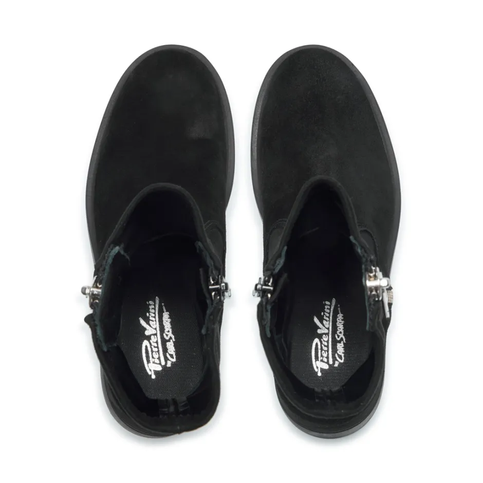 Saluzzo Black Suede Ankle Boots<Carl Scarpa Online