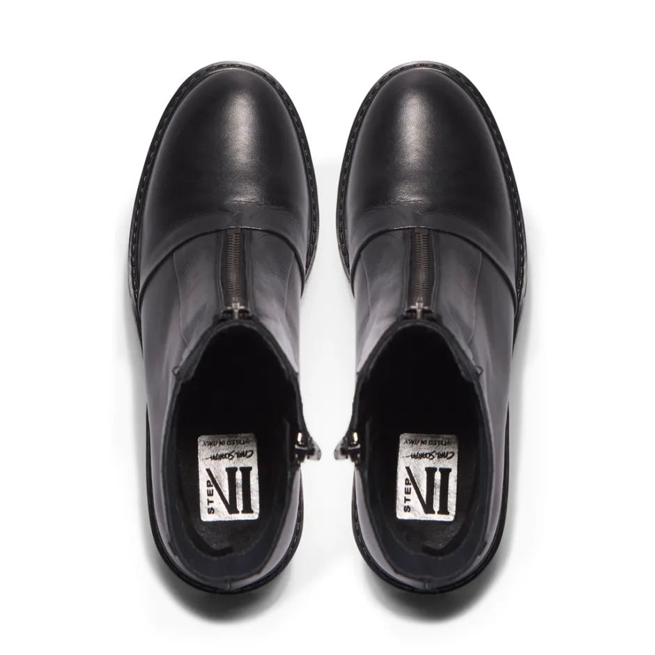 Sanica Black Leather Ankle Boots<Carl Scarpa Shop
