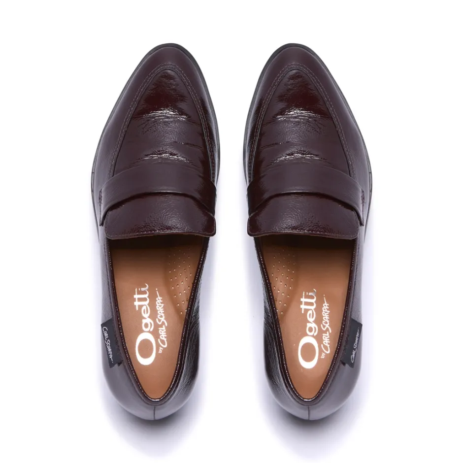 Sarina Bordo Patent Leather Loafers<Carl Scarpa Clearance