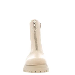 Savita Off White Leather Zip-Up Ankle Boots<Carl Scarpa Cheap