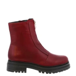 Savita Red Leather Zip-Up Ankle Boots<Carl Scarpa Online