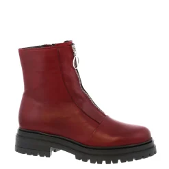 Savita Red Leather Zip-Up Ankle Boots<Carl Scarpa Online
