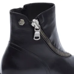 Serpentina Black Leather Ankle Boots<Carl Scarpa Store