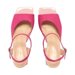 Setallo Fuchsia Block Heel Courts<Carl Scarpa Shop