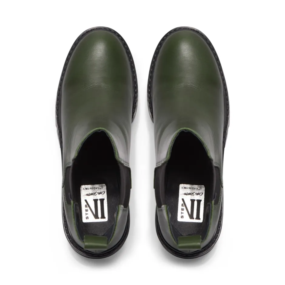 Solette Green Leather Chelsea Boots<Carl Scarpa Clearance
