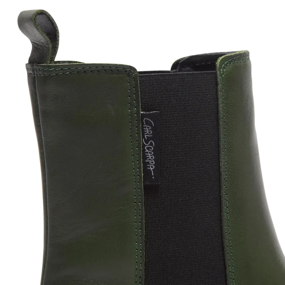 Solette Green Leather Chelsea Boots<Carl Scarpa Clearance