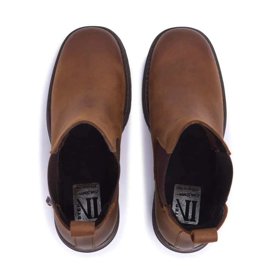 Spoleto Brown Leather Ankle Boots<Carl Scarpa Best Sale