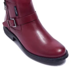 Sumaya Bordo Leather Ankle Boots<Carl Scarpa Store