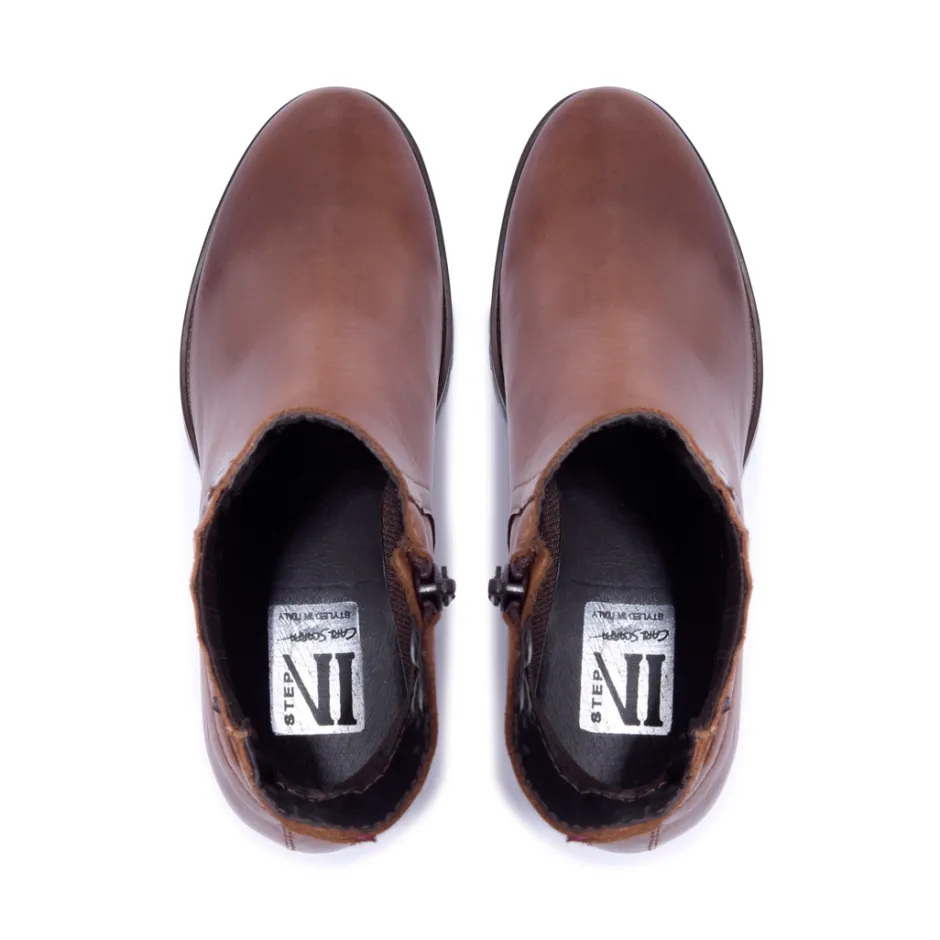 Trepani Tan Leather Ankle Boots<Carl Scarpa Discount
