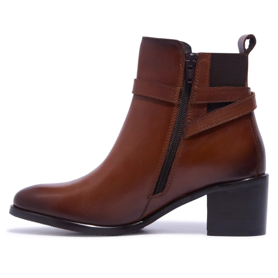 Trimona Tan Leather Ankle Boots<Carl Scarpa Sale