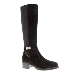 Tucci Black Suede Chunky Knee High Boots<Carl Scarpa Hot
