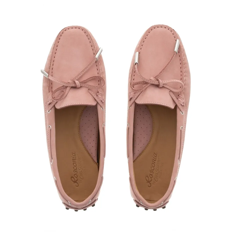 Venerdi Light Pink Nubuck Suede Loafers<Carl Scarpa Best Sale