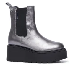 Zennie Pewter Leather Ankle Boots<Carl Scarpa Sale